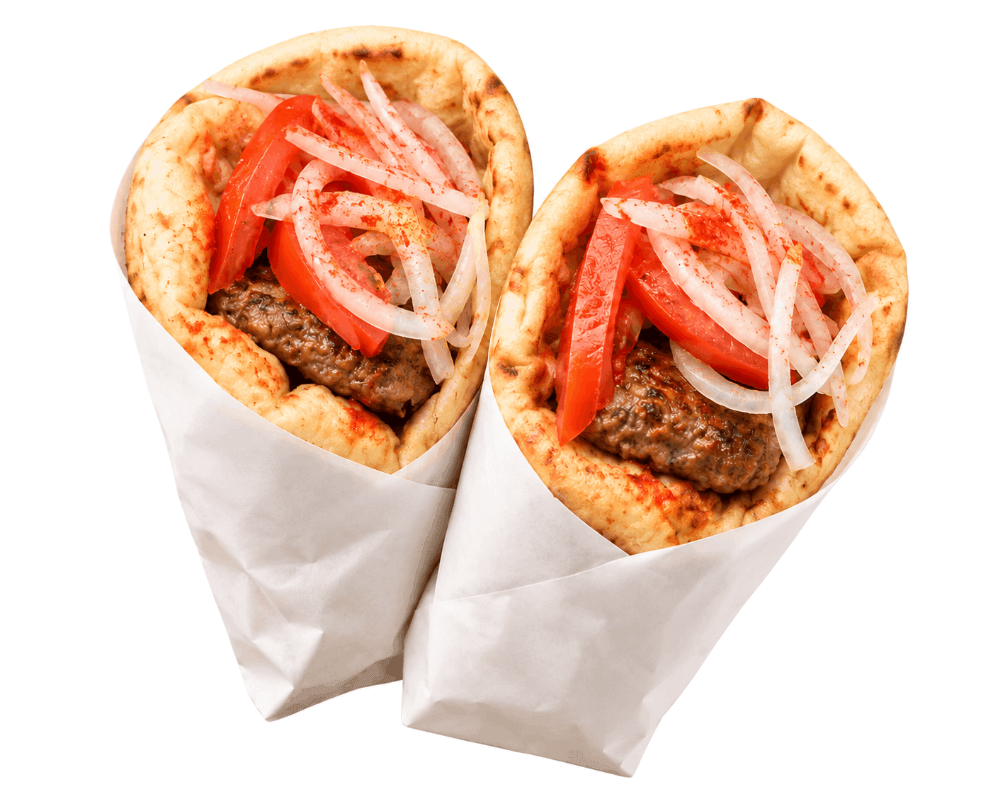 Δύο τυλιχτά με μπιφτέκι BEEFTEKOPOLIS